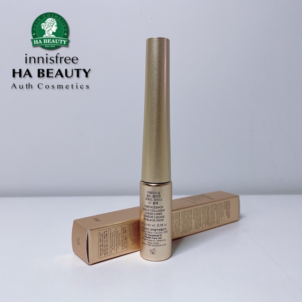 Kẻ Mắt Nước THE FACE SHOP GOLD COLLAGEN LIQUID LINER Black 5.5g