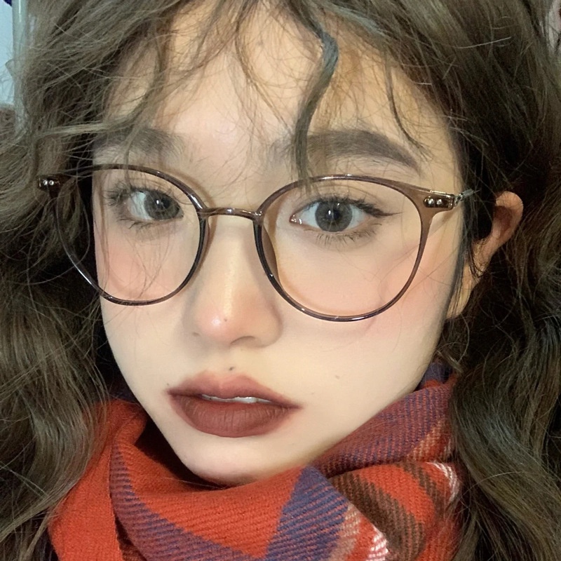 JIUERBA Mắt Kính Gọng Kim Loại Tròn Chống Bức Xạ Phong Cách Vintage Thời Trang Cho Nam Nữ