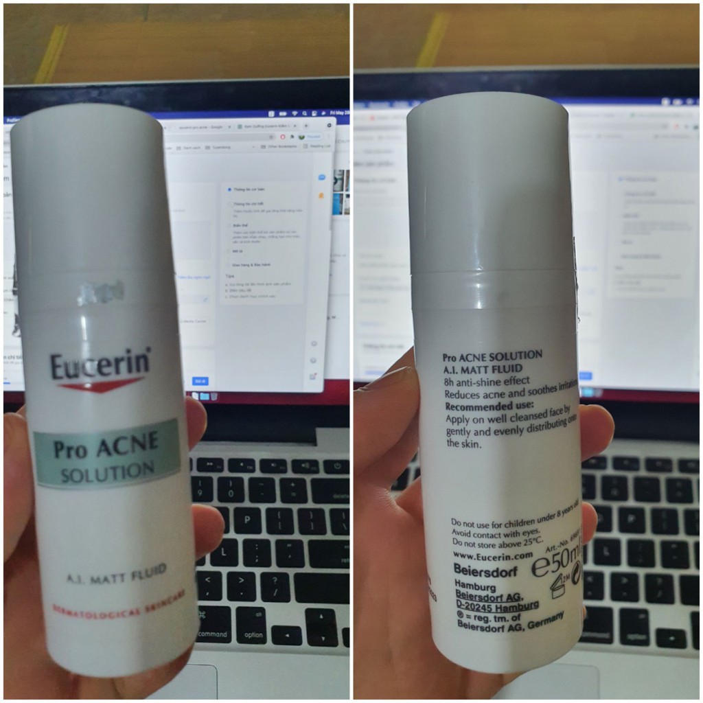 kem dưỡng kiểm soát nhờn và giảm mụn Eucerin Pro Acne Solution