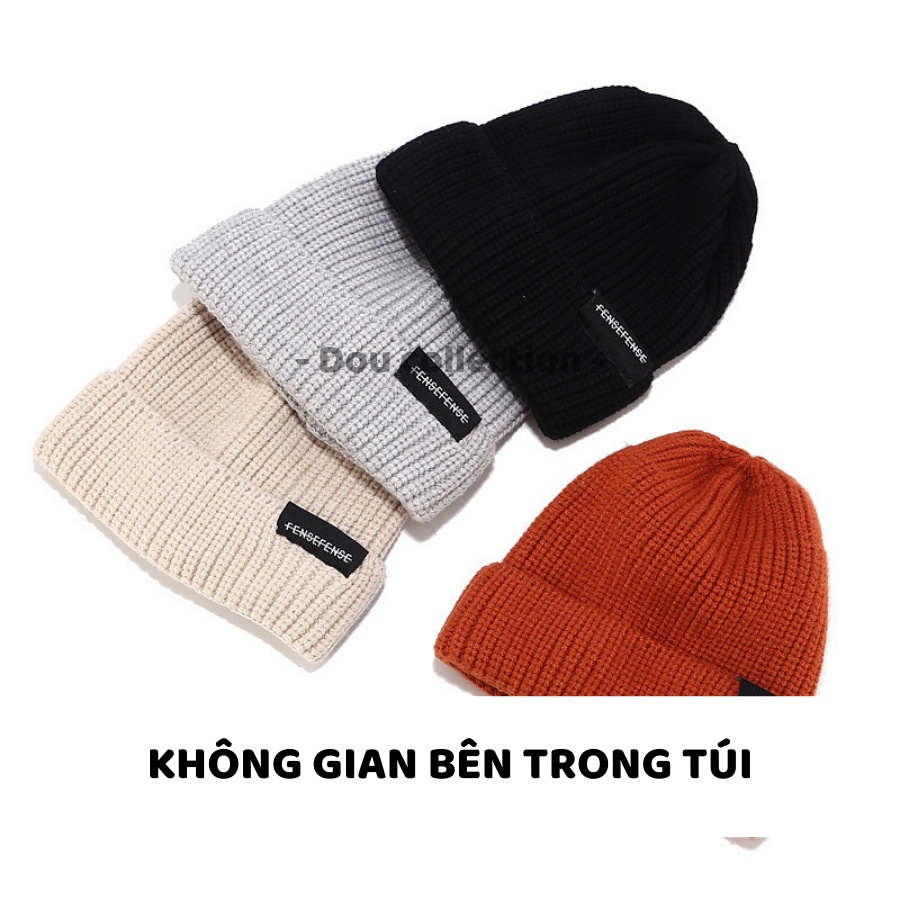 [Nowship2h] Mũ Nón Len Dệt Kim Phối FENSEFENSE Thời Trang Đường Phố Yuppie Cho Nam Nữ - Mã NL004