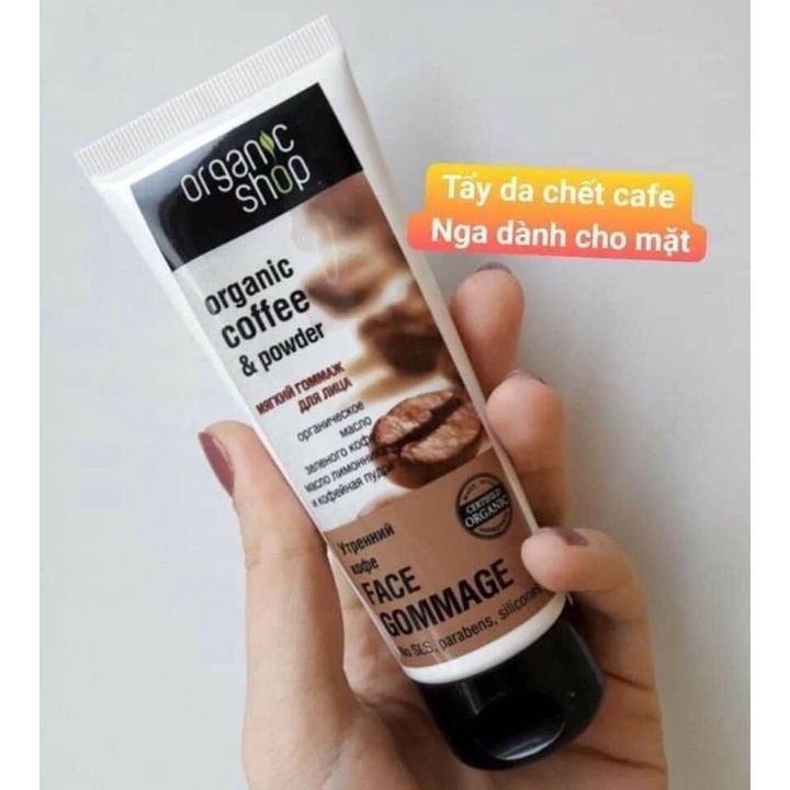 TẨY DA CHẾT CAFE ORGANIC MẶT