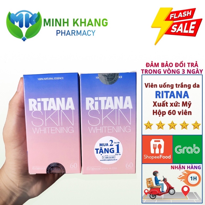 Viên uống Ritana hỗ trợ trắng da ( hộp 60viên)
