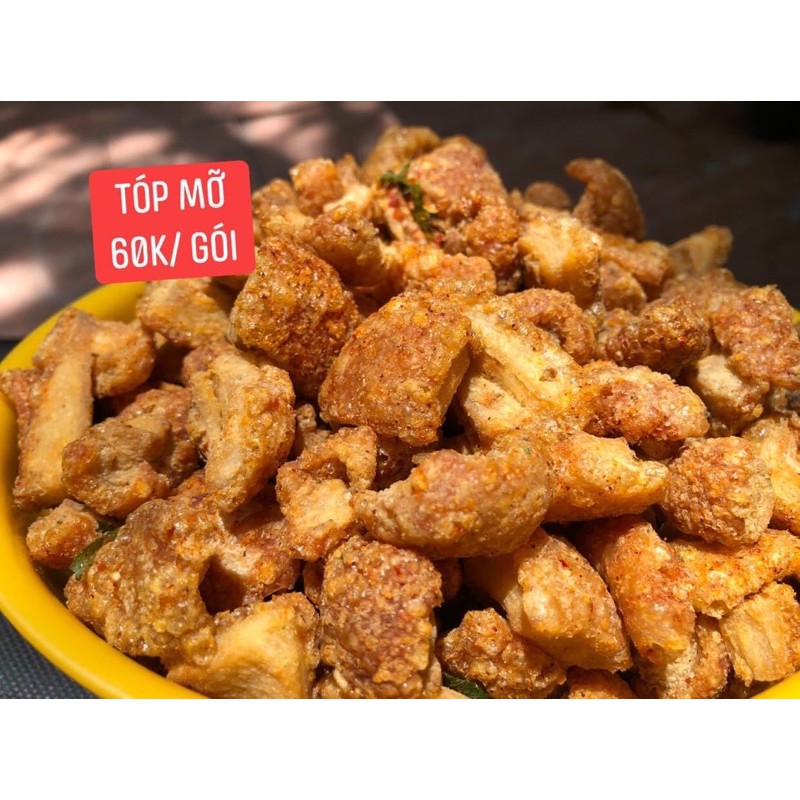 &lt; SIÊU NGON- GIÒN RỤM) Tóp mỡ chiên lá chanh Keto (150g)