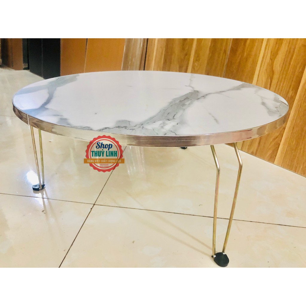 Bàn tròn gấp gọn màu trắng siêu đẹp | BigBuy360 - bigbuy360.vn