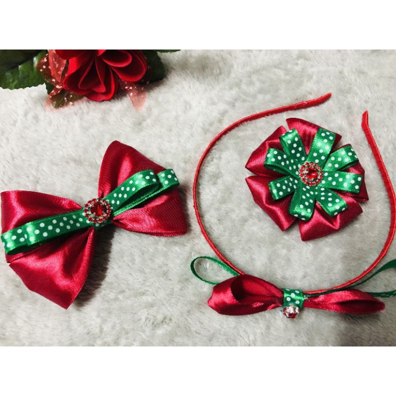 Combo băng đô, cột tóc, kẹp nơ tinh tế cho bedcgaf