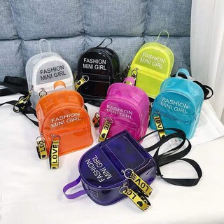 Túi Balo Fashion Mini Girl trong suốt nhiều màu