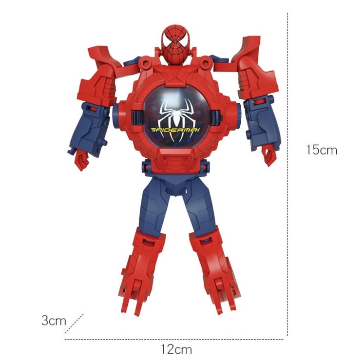 Đồng Hồ Điện Tử Biến Thành Siêu Nhân Chiếu 24 Hình Cho Bé, Robot Biến Hình