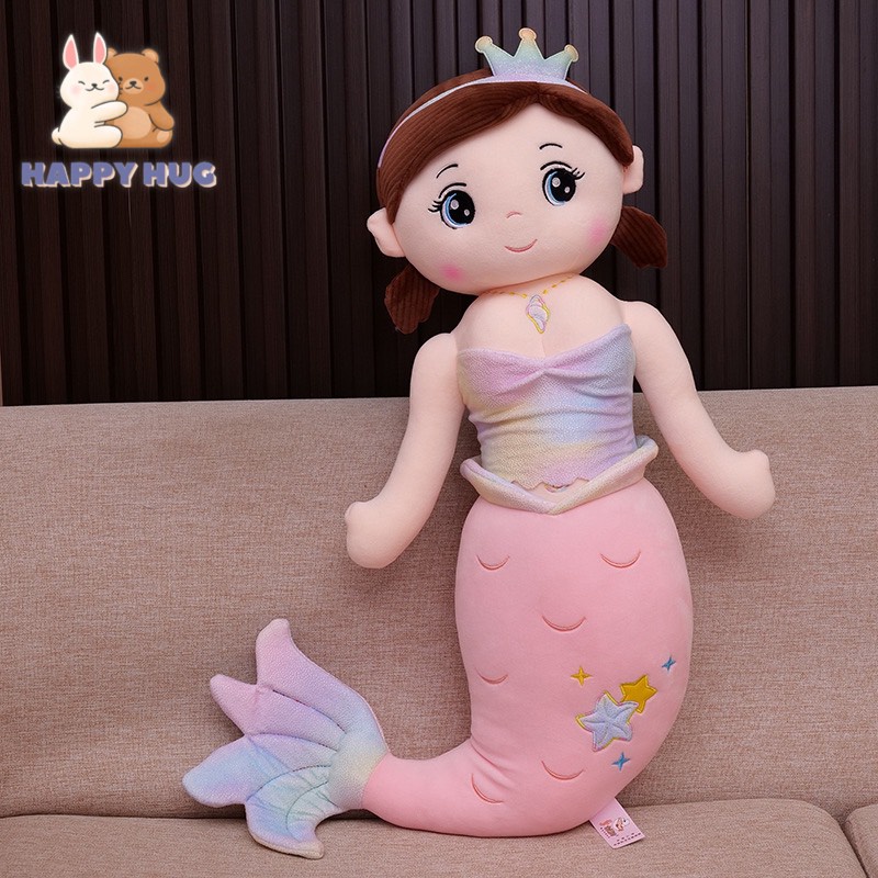 Thú bông to, thú nhồi bông, gối ôm nàng tiên cá, đồ chơi gấu bông size 60/80/100/125cm cho bé - Happy Hug