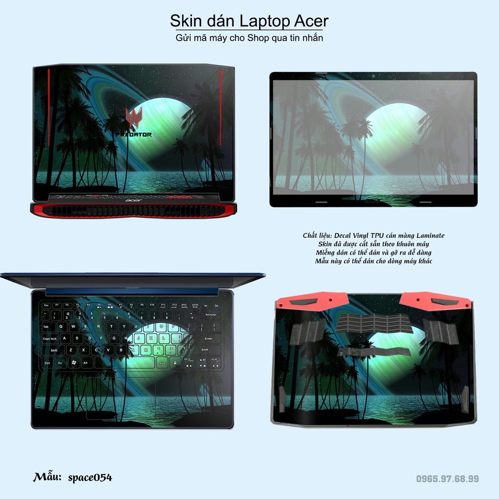 Skin dán Laptop Acer in hình không gian _nhiều mẫu 9 (inbox mã máy cho Shop)