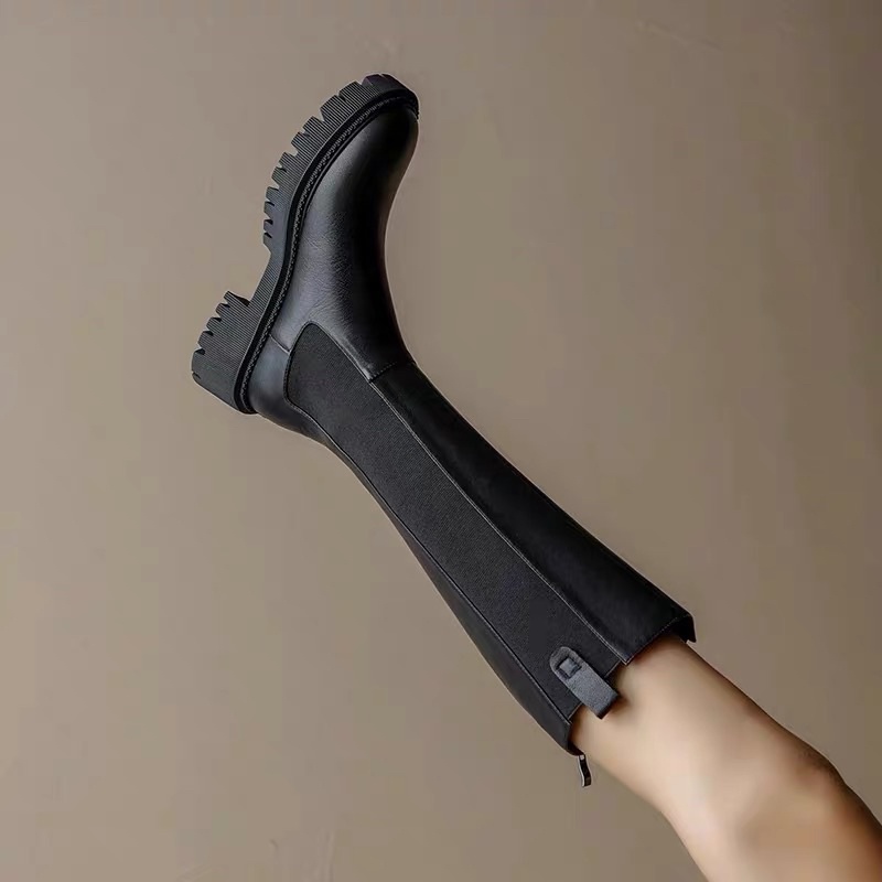 Giày Boot Nữ Da Tới Đầu Gối Chất Liệu Da Cao Cấp Thời Trang HOT Năm 2021