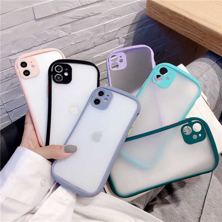 [ IPHONE ] Ốp Lưng Viền Cong Nhám Chống Sock, Va Đập Bảo Vệ Camera - N265