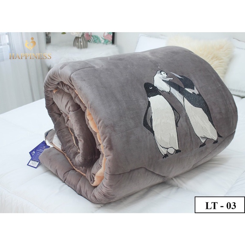 🌈video thật💕Chăn lông thỏ cao cấp 2mx2m2- 4,3kg-4,5kg hãng Happiness Việt Nam ❤️