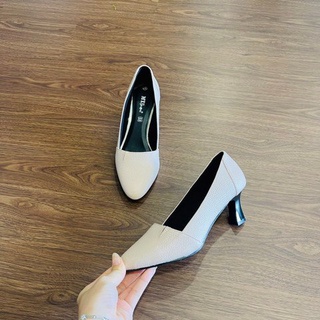 [shop giay minh thu]Giày gót 5cm da thật MT24