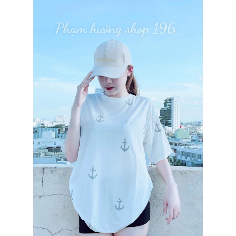 Áo phông - áo thun nữ UNISEX tay lỡ dấu quần, ảnh thật họa tiết mỏ leo #11