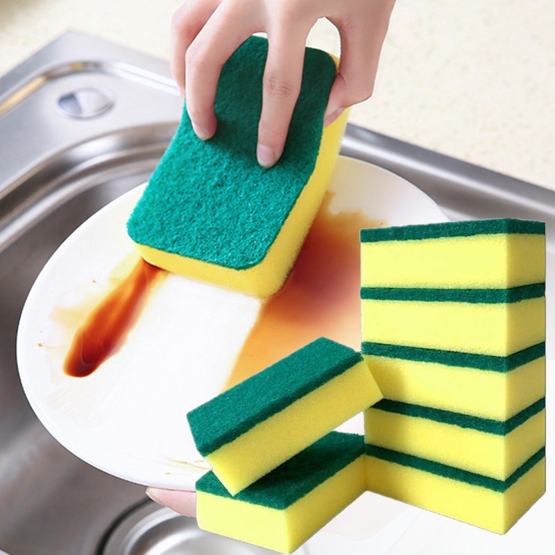 1 Miếng Bọt Biển Rửa Chén Hai Mặt Cho Nhà Bếp