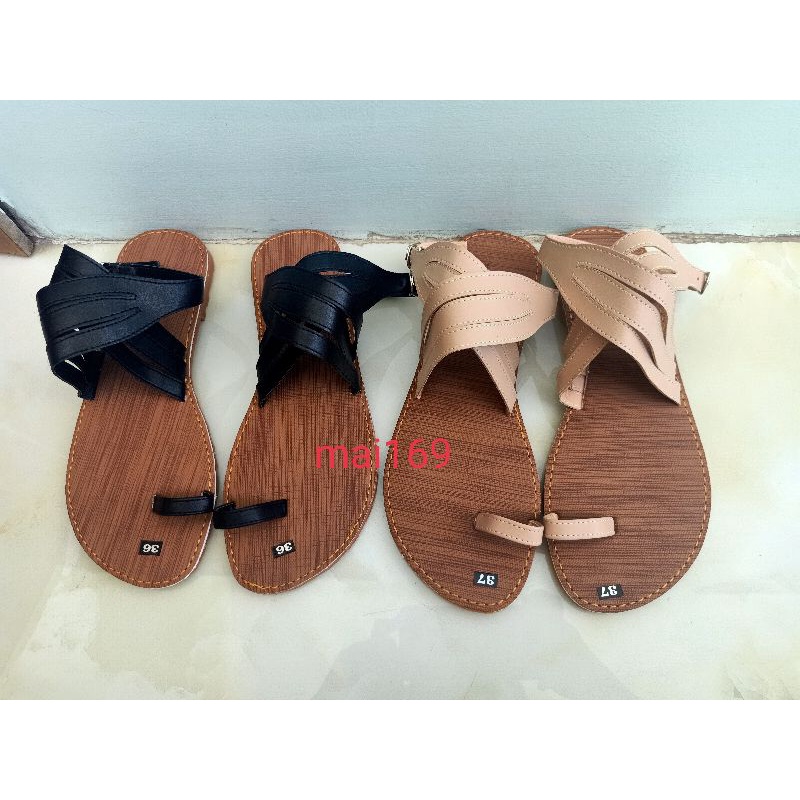 Sandal quai chéo quấn vòng cổ chân (đế xịn loại 1)