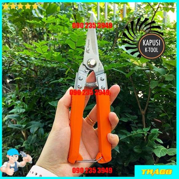 Kéo cắt cành, kéo tỉa dăm Nhật Kapusi Japan lưỡi thép SK-5 siêu bền - siêu sắc, dụng cụ làm vườn chuyên nghiệp