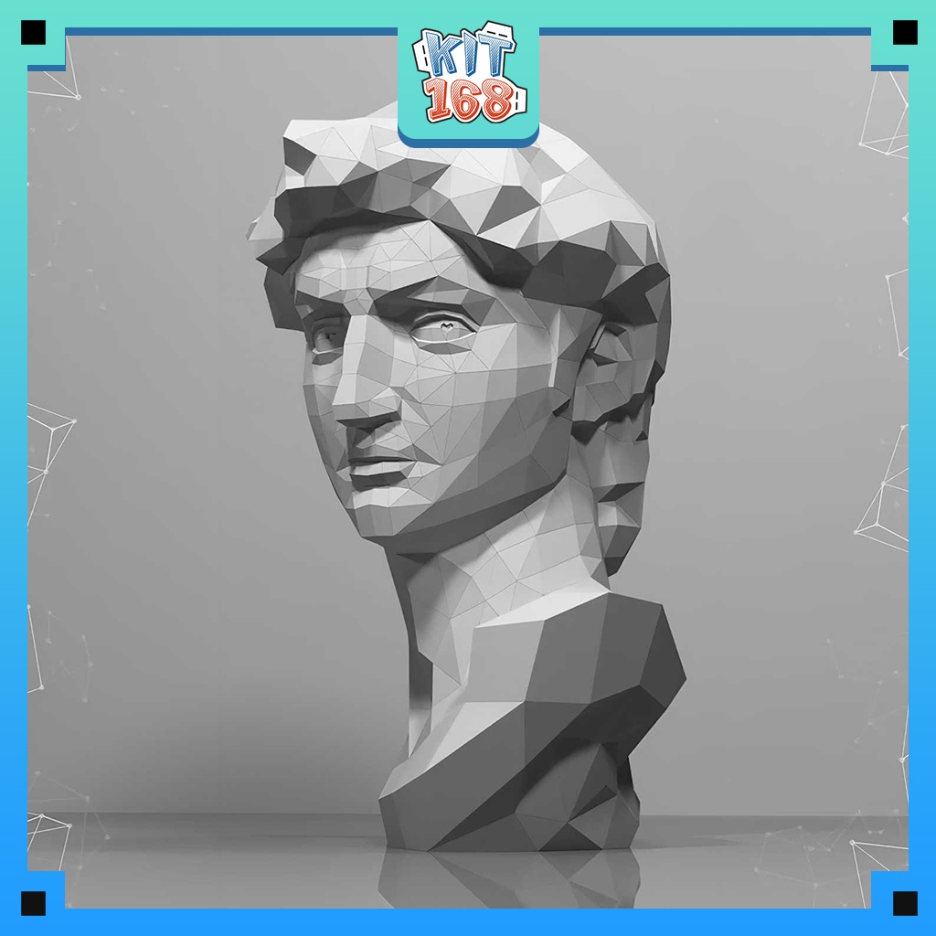 Mô hình giấy đồ vật đồ chơi Tượng Người David Bust
