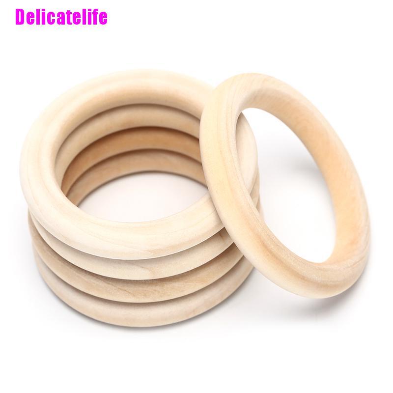 1 túi vòng gỗ tròn dùng làm trang sức DIY