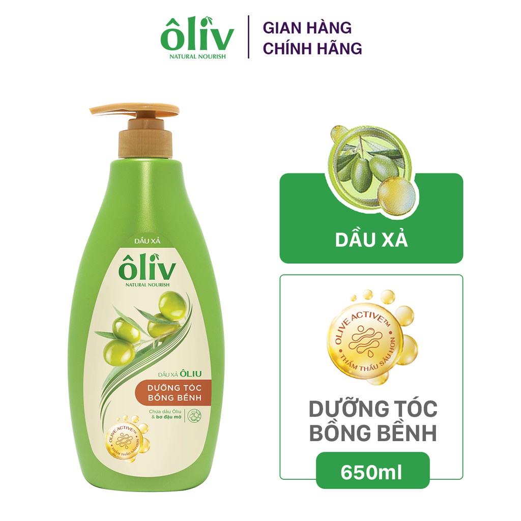 Dầu Xả Ôliv Natural Nourish Dưỡng Tóc Bồng Bềnh 650ml