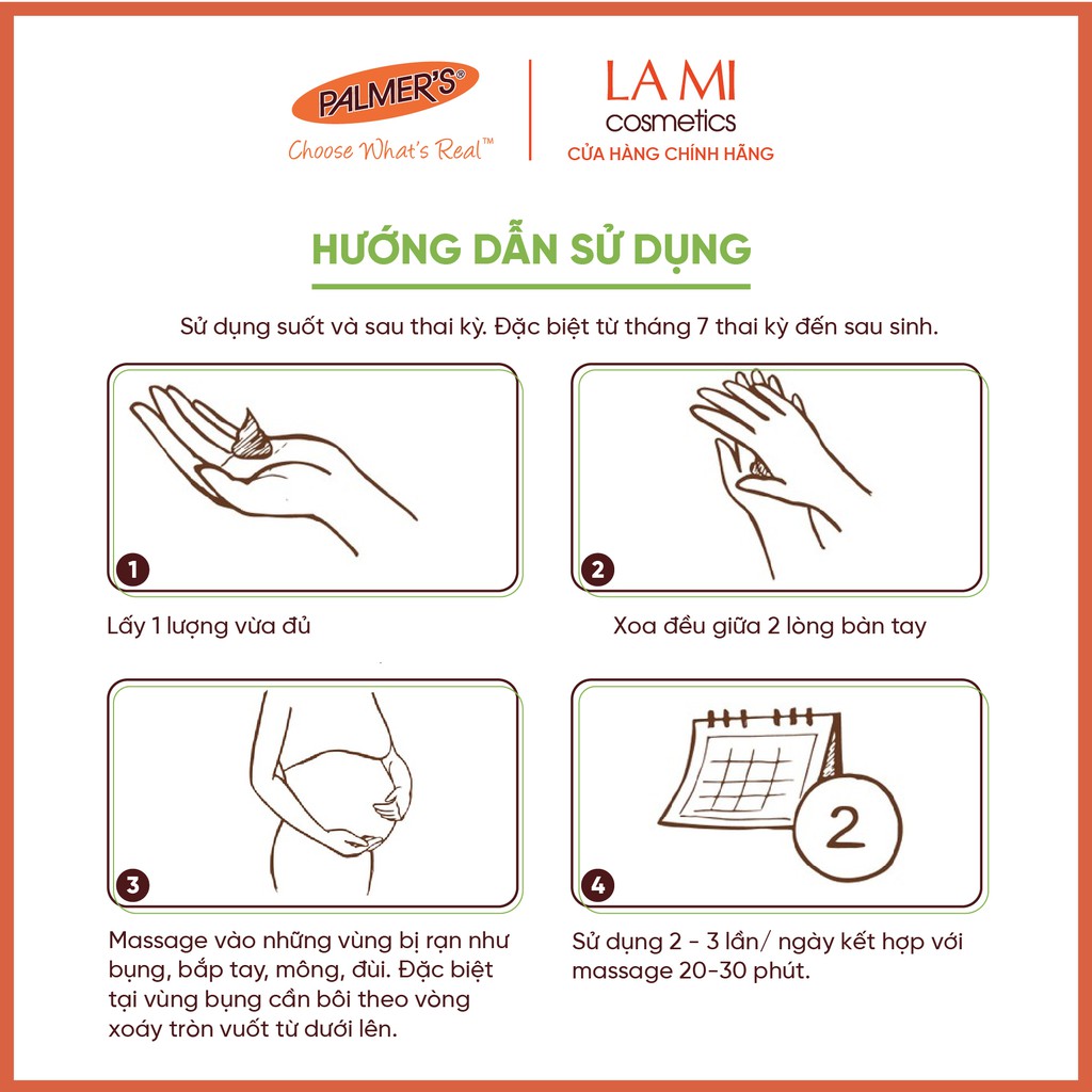 [Mã FMCGMALL -8% đơn 250K] (Mini Size) Bơ đậm đặc tăng cường ngăn ngừa và hỗ trợ điều trị rạn da Palmer's 15g