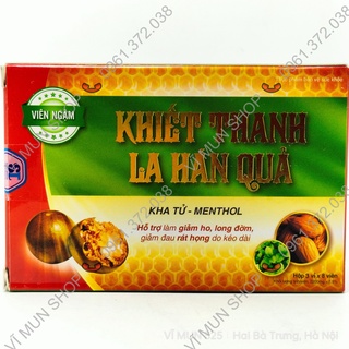 Viên ngậm KHIẾT THANH LA HÁN QUẢ hộp 24 viên