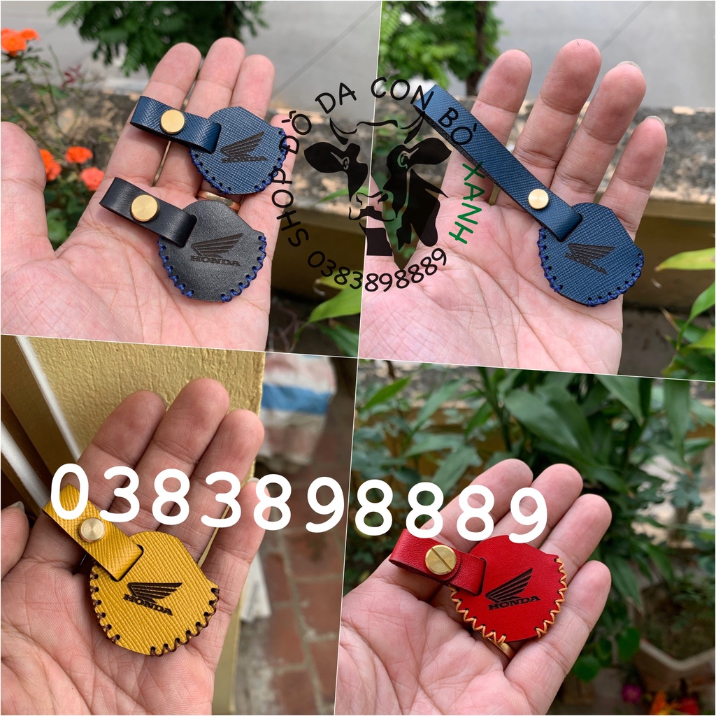 Bao Da Chìa Khóa cơ Honda Airblade, SH, SH Mode, PCX, Click, Lead, Vision, Vario, Wave, Future, Blade handmade da thật