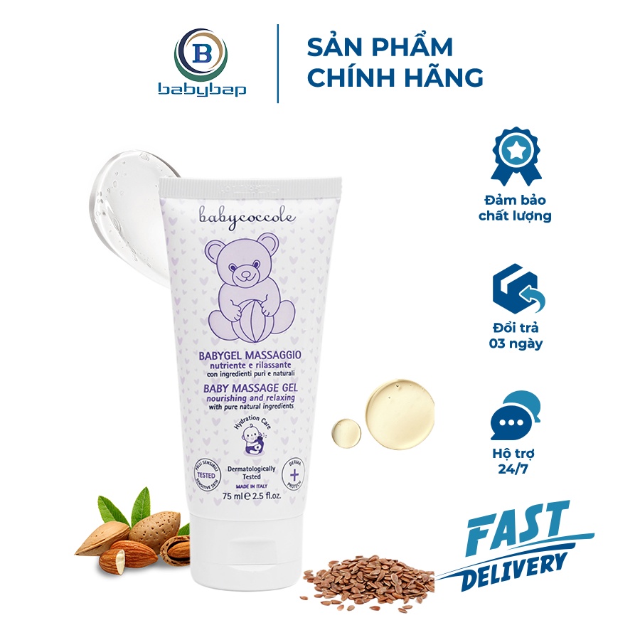 Gel Massage Chiết Xuất Hạnh Nhân Babycoccole 0M+ Làm Sạch Và Nuôi Dưỡng Cho Làn Da Khỏe Mạnh