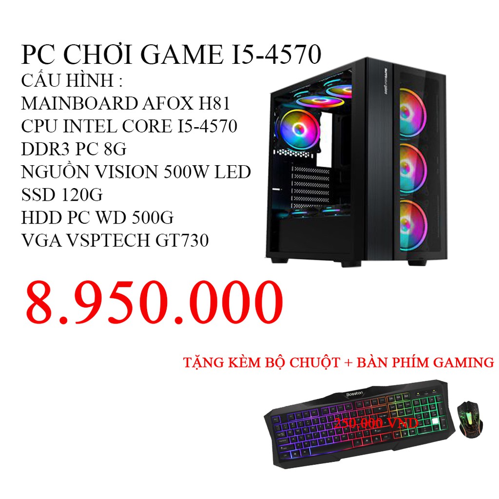 PC GAMING I5-4570 giá cực tốt Free ship cho AE mùa dịch