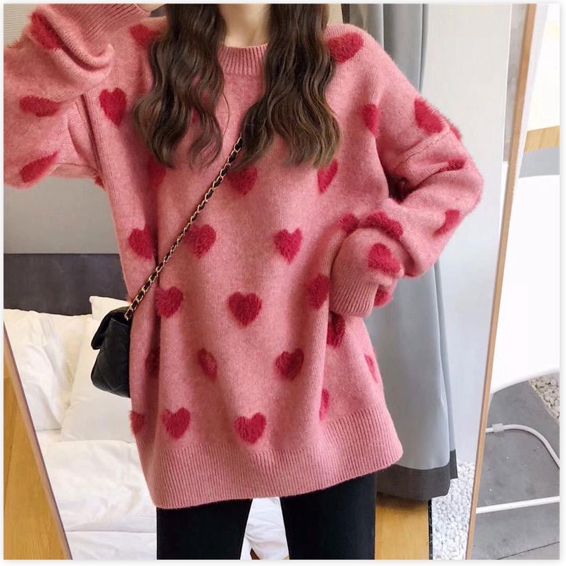 Áo len nữ đẹp, Siêu cổ tích ngọt ngào áo pull phụ nữ hợp thời trang mùa thu 2021 phiên bản Hàn Quốc lỏng lẻo mặc bên ngo