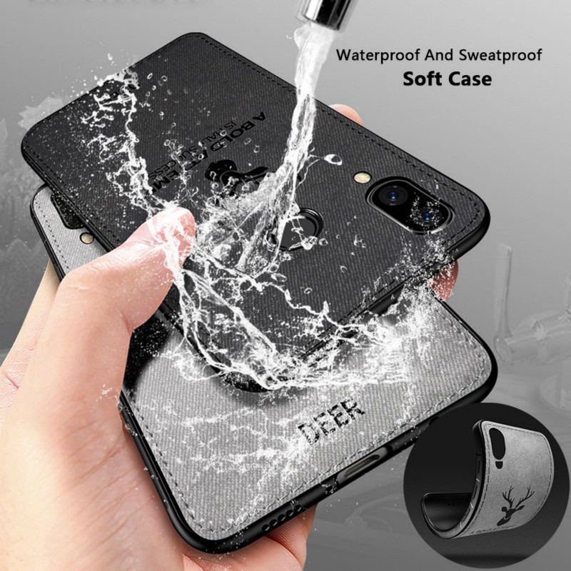 Ốp điện thoại phối da mặt nhám họa tiết đầu nai 3D chống sốc cho IPhone 6 6s 7 8 plus 11 pro xs max xr | BigBuy360 - bigbuy360.vn
