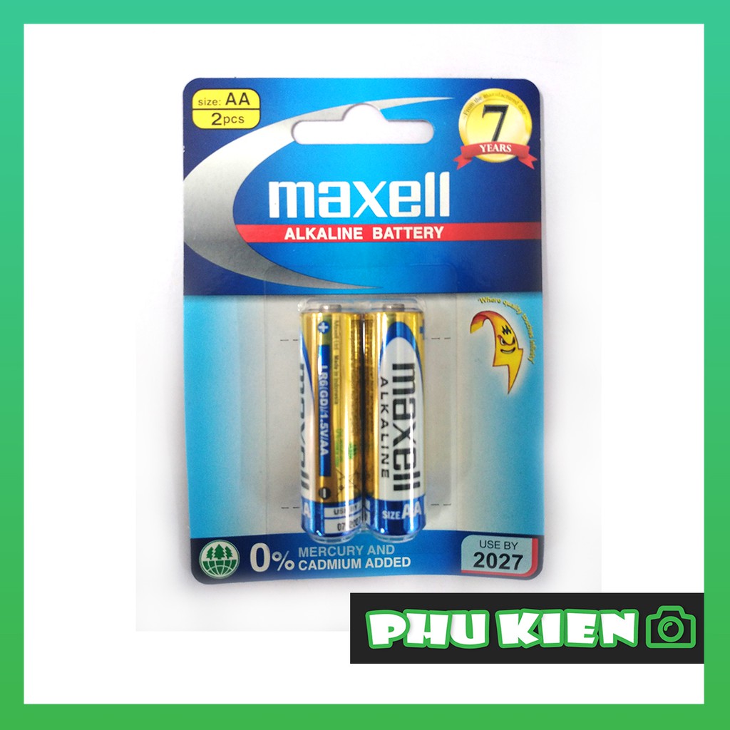 Pin AA Maxell ALKALINE BATTERY (Vỉ 2 Viên)