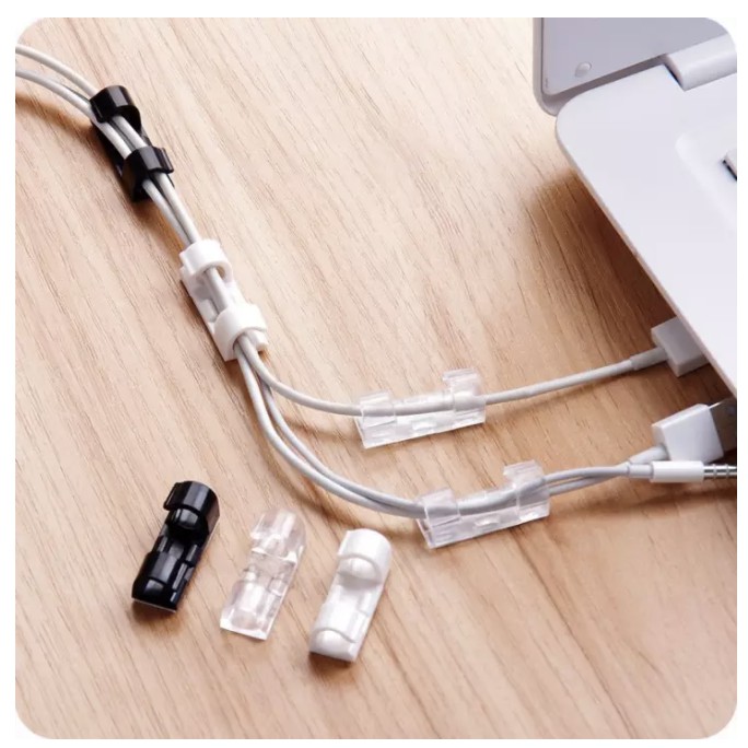 Set 16 kẹp Dây Điện cố định, dùng để Kẹp Giữ Cáp Sạc Nẹp Dây Điện Chống Rối Dán Tường
