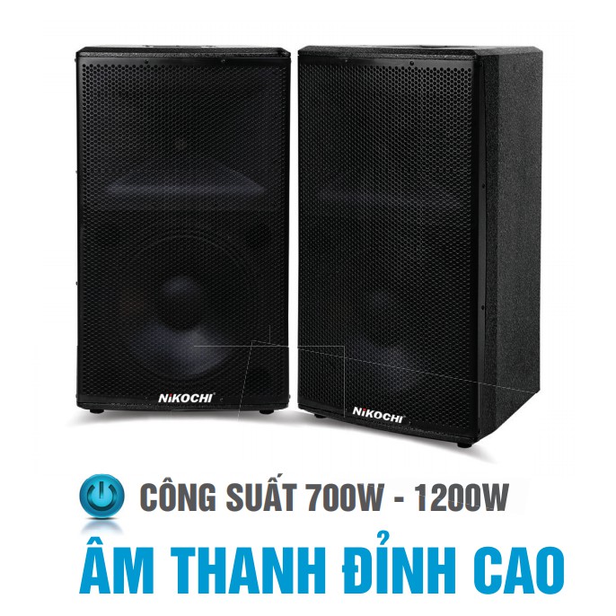 Loa đứng NIKOCHI NK- B6 - Kiểu loa full 2 đường tiếng, Công suất 700W - 1200W