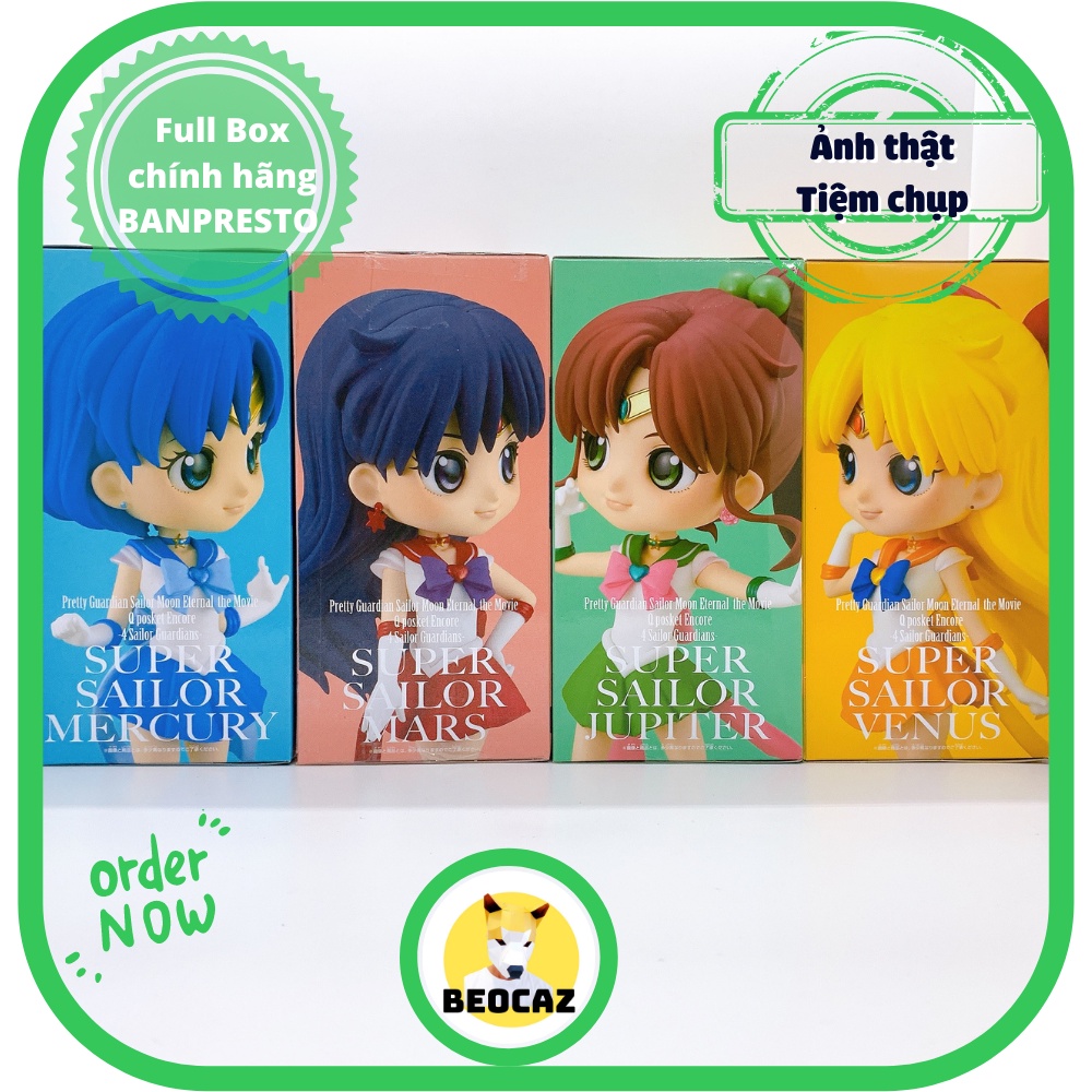 Mô hình Super Sailor Moon Thủy Thủ Mặt Trăng Usagi Neptune Uranus Pluto Q Posket Beocaz Chính Hãng Tiệm đồ chơi Beocaz