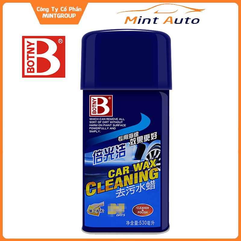 Chai vệ sinh bảo dưỡng bề mặt sơn xe Car Wax Cleaning Botny B-1711 dung tích 530ml