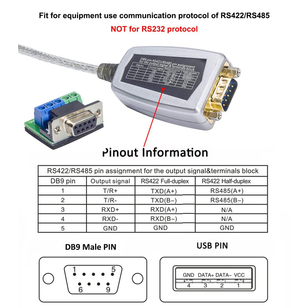 Cáp Chuyển Đổi Usb Sang Rs485 Rs485 Serial Cho Windows 10 8 7,xp Và Mac | BigBuy360 - bigbuy360.vn