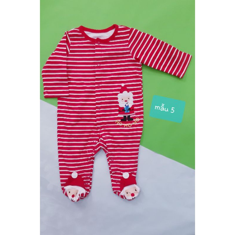 Sleepsuit / body dài tay họa tiết mừng giáng sinh Noel cho bé