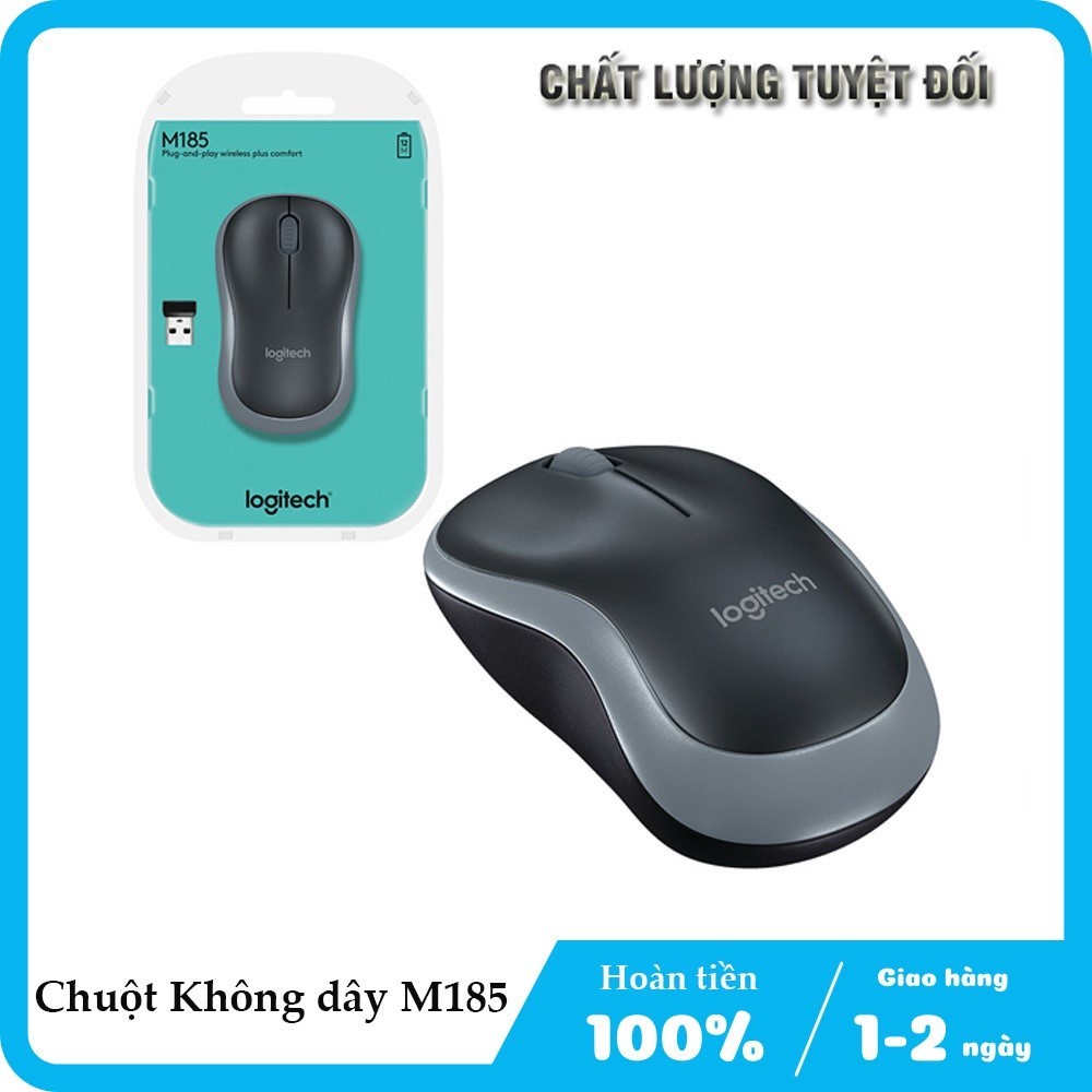 Chuột không dây LOGI M185/ Foter V181, chuyên dùng văn phòng, chơi game, nhỏ gọn tiện dụng, siêu bền