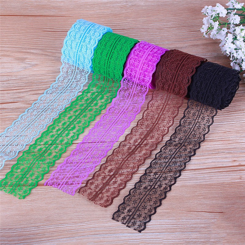 Cuộn dây ruy băng ren phong cách cổ điển rộng 4.5cm dài 9m dùng trang trí tiện lợi