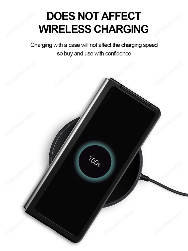 Ốp điện thoại nắp gập họa tiết vân sợi thời trang sang trọng cho Samsung Galaxy Z Fold 2 5G