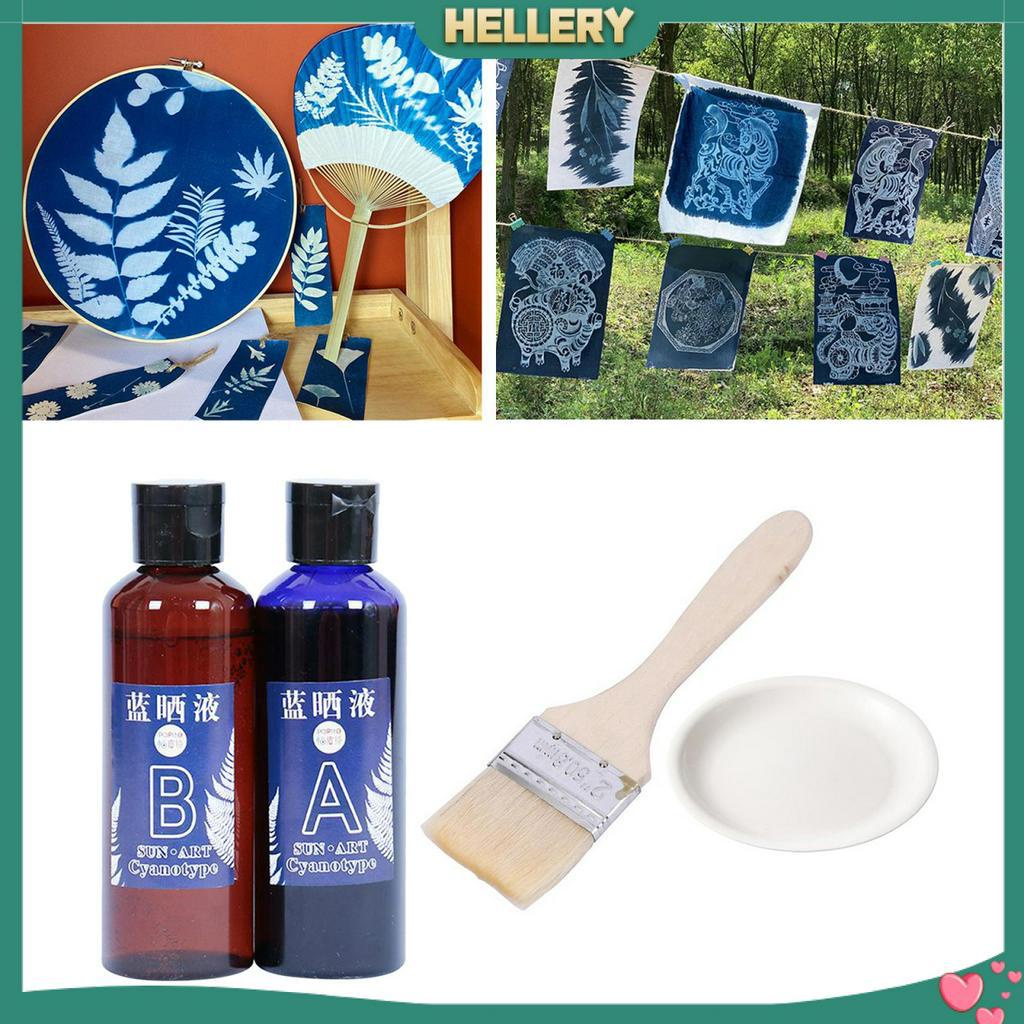 [HelleryVN] Bộ Dụng Cụ Làm Đồ Thủ Công Vải Jacquard Cyanotype Màu Xanh Dương Sử Dụng Năng Lượng Mặt