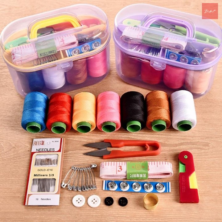 Hộp kim chỉ đa năng đầy đủ phụ kiện