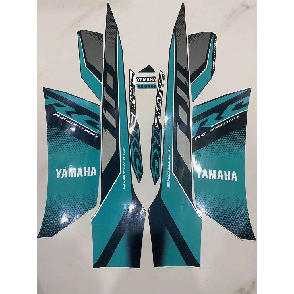 Nguyên bộ tem rời 3 lớp zin thái dán xe máy Yamaha sirius 2018 2019 màu xanh lục bảo hàng hiếm cực phẩm