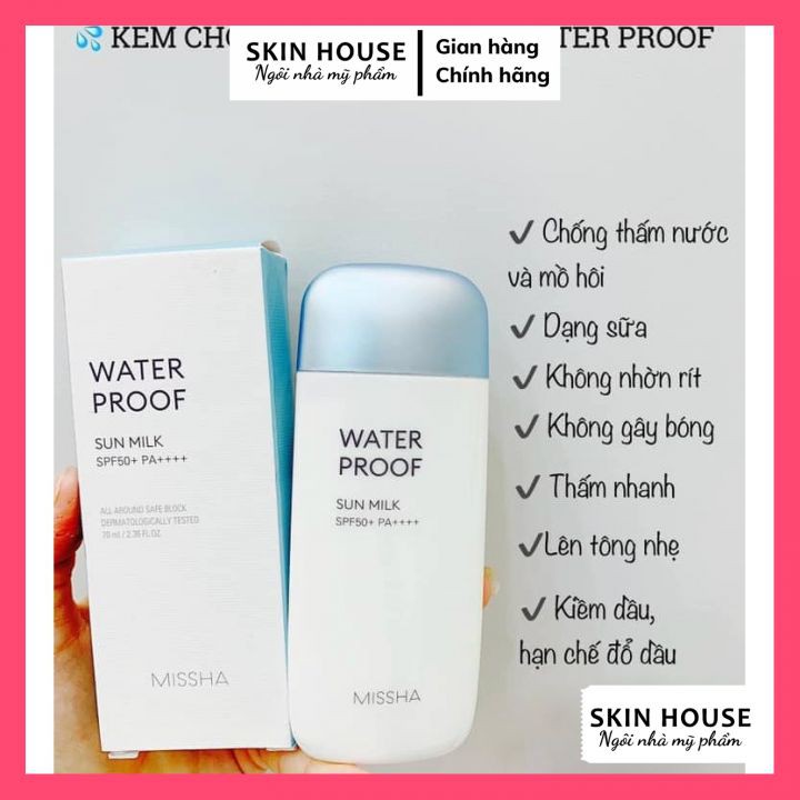 Kem chống nắng Missha - Kem Chống Nắng Missha All-Around Safe Block Sun Milk SPF50+/PA+++