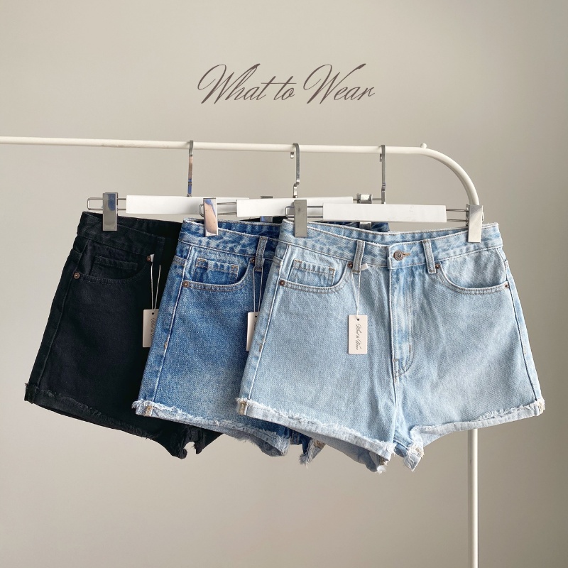 Quần short jean vintage Levis lưng cao line tua năng động mùa hè