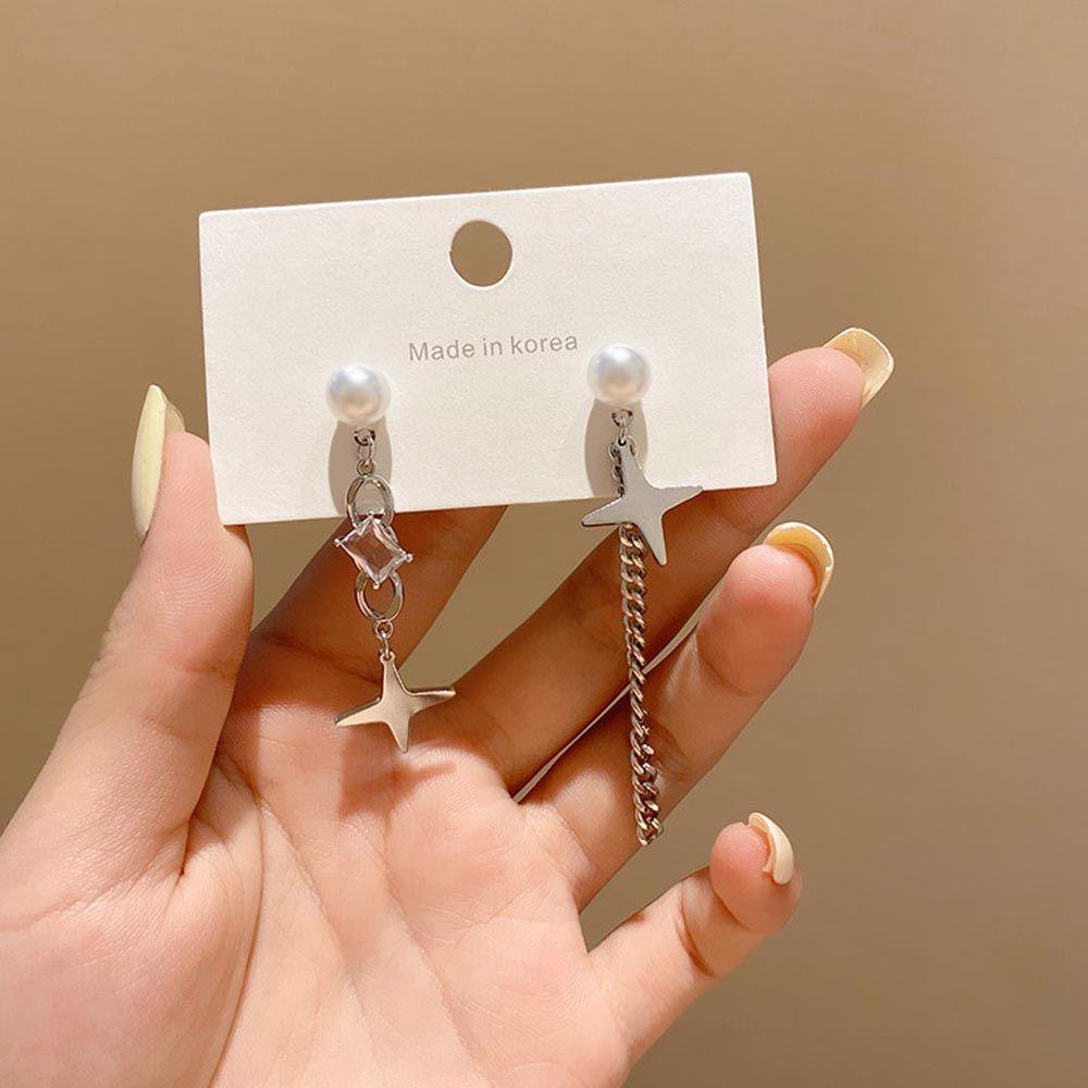 Bông Tai Dáng Dài Thiết Kế Bất Đối Xứng Thời Trang Sang Trọng Cho Nữ