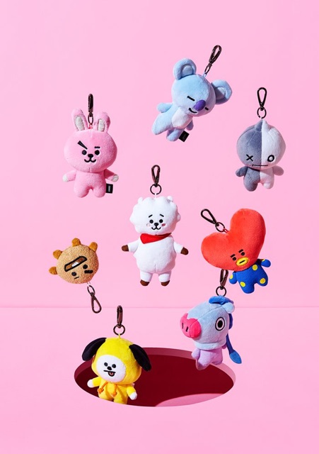 Móc khoá bag charm BT21 đủ 8 nhân vật (chính hãng)