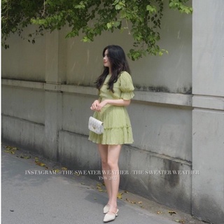 Váy voan hở lưng tay bồng sang chảnh