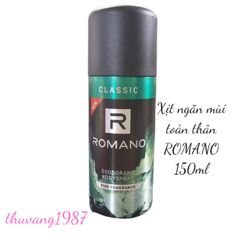 Xịt ngăn mùi ROMANO classic 195ml